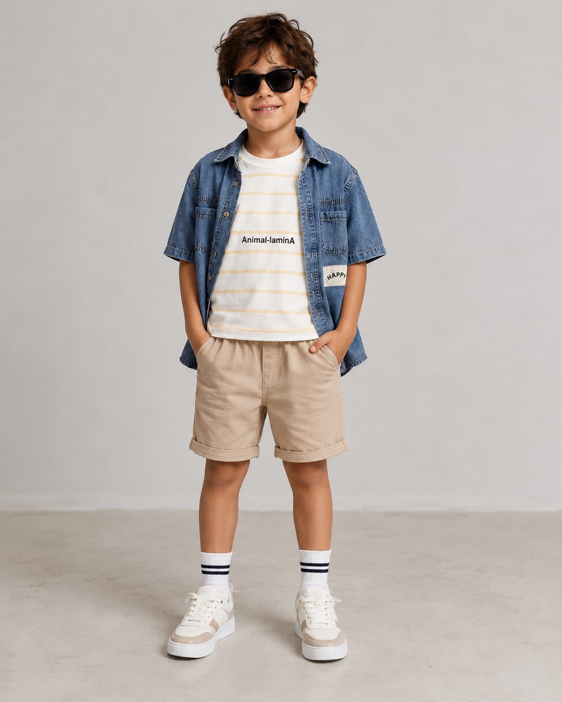 ERKEK ÇOCUK KOT GÖMLEKLİ 3'LÜ TAKIM
