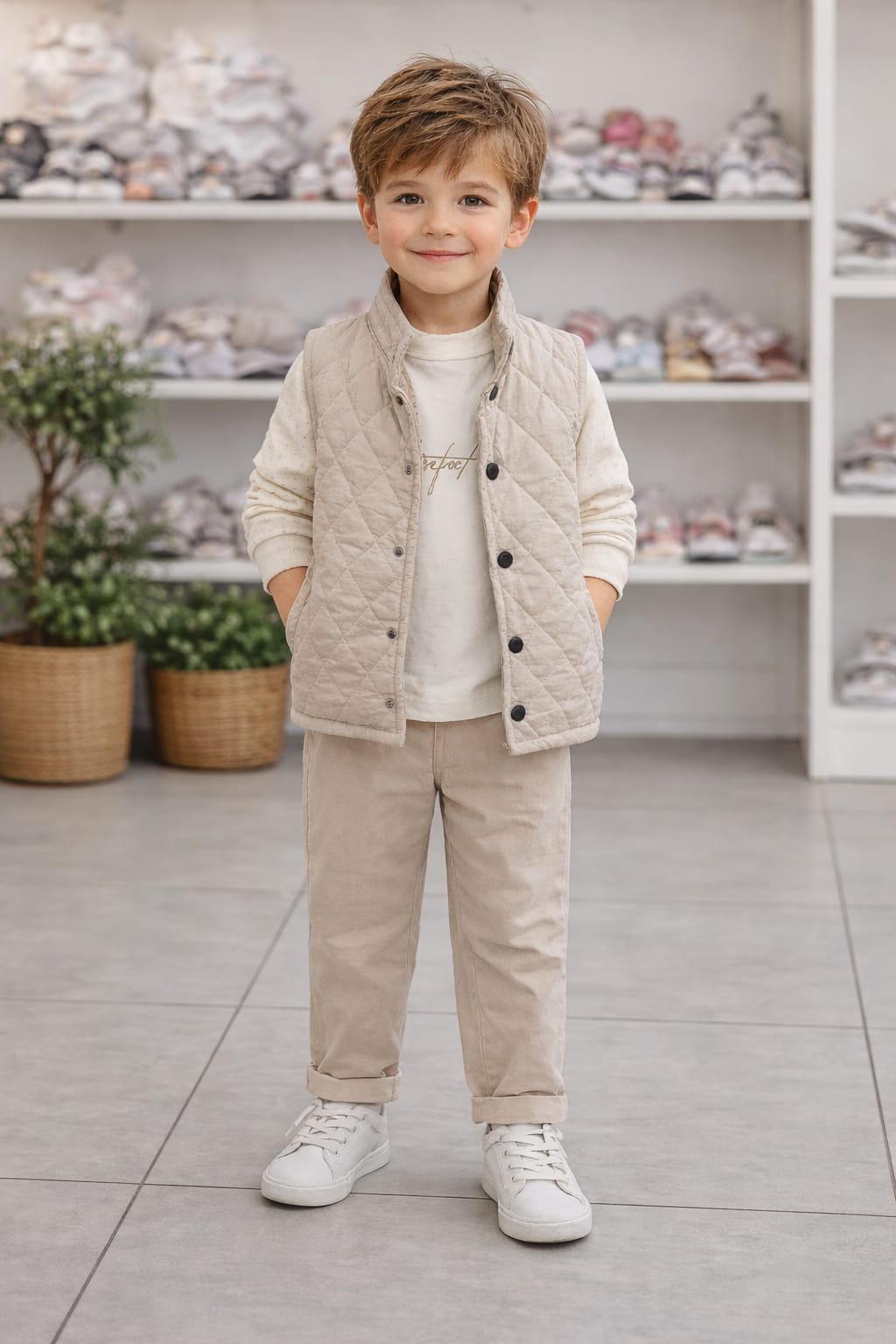 ERKEK ÇOCUK YELEKLİ TAKIM