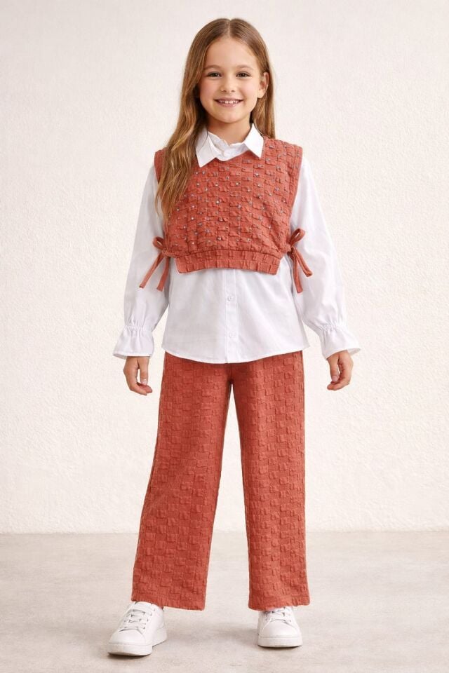 GÖMLEK YELEK PANTOLONLU 3'LÜ TAKIM