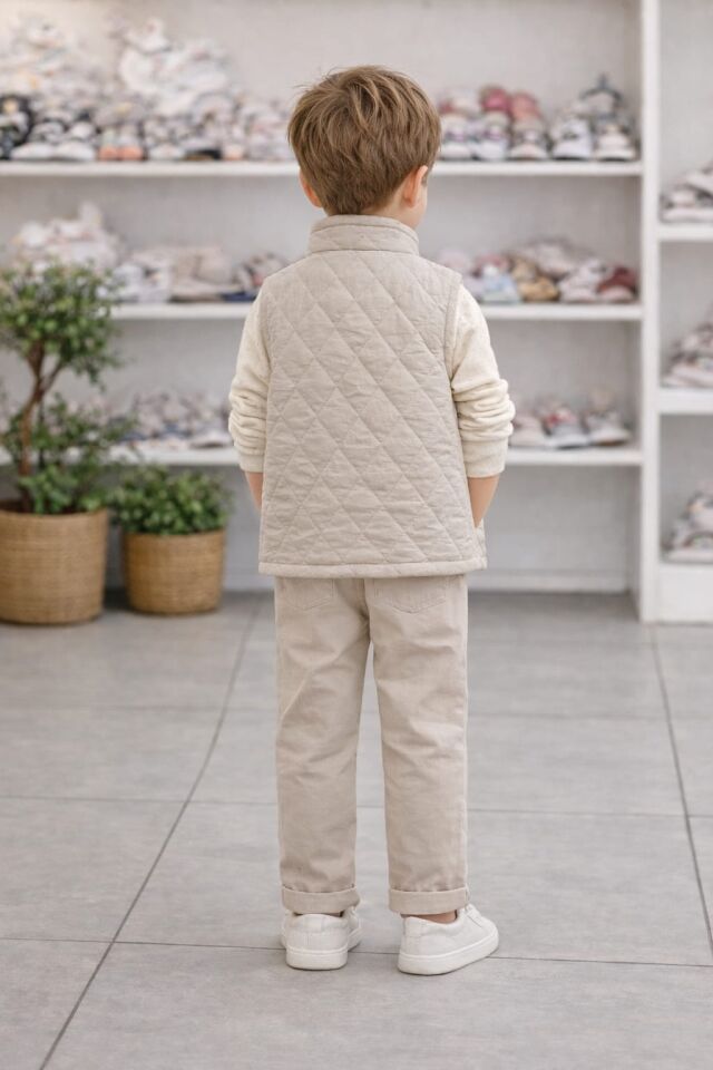 ERKEK ÇOCUK KAPİTONE YELEKLİ 4'LÜ  TAKIM