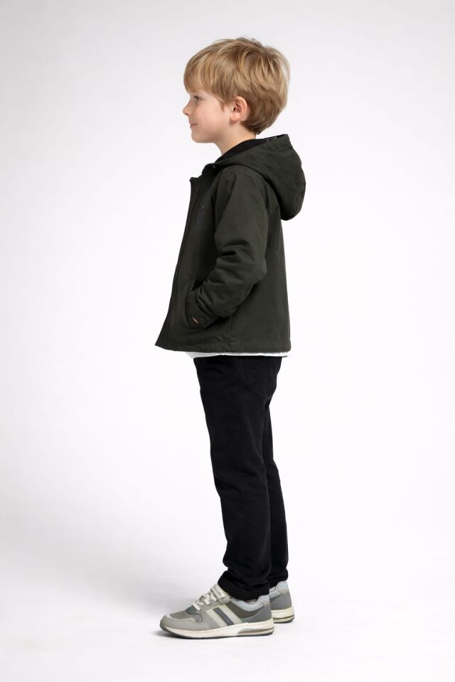 ERKEK ÇOCUK KAPŞONLU CEKETLİ 3'LÜ TAKIM